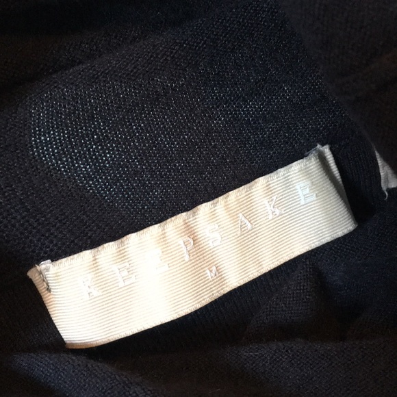 Navy Keepsake turtleneck sweater with ruffle - Picture 3 of 6